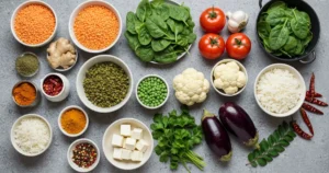 Indian vegetarian dishes ingredients