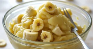 Mashing the banana