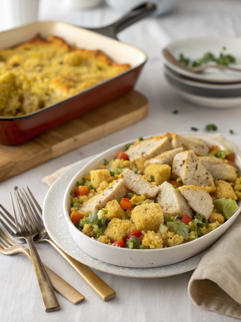cornbread dressing with chicken