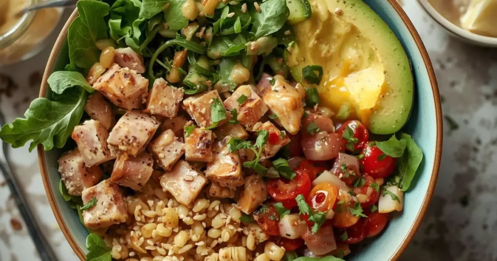 Tuna and avocado power bowl