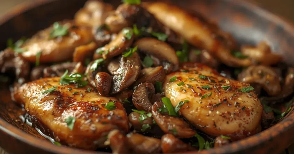 Paleo garlic mushroom chicken