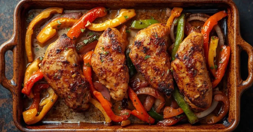 Sheet pan fajita chicken