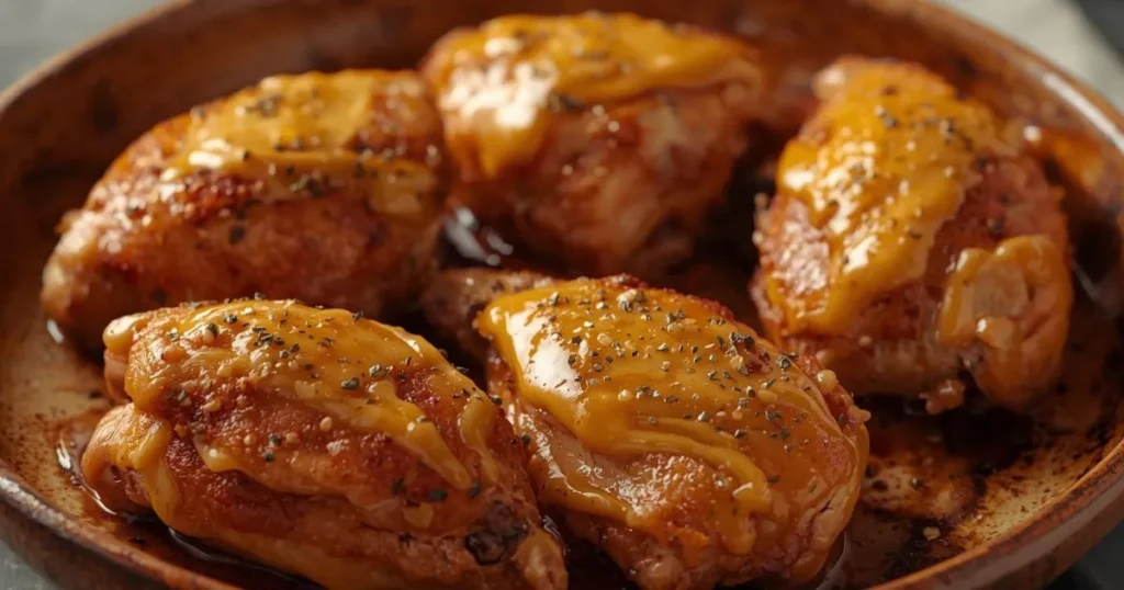 Honey mustard glazed chicken