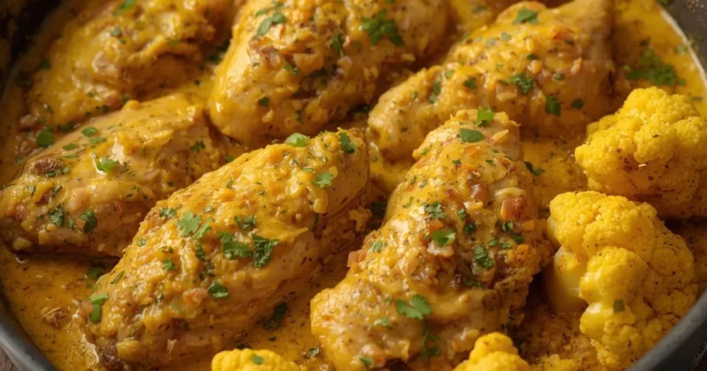 Creamy coconut turmeric chicken