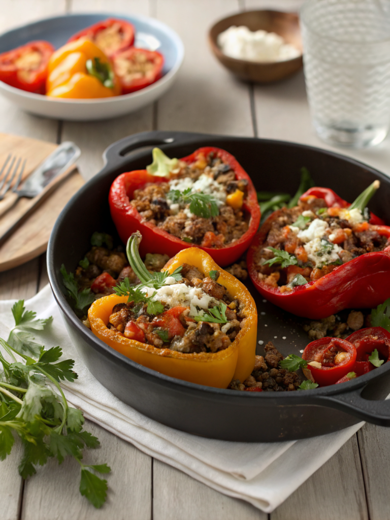 Unstuffed pepper skillet with ground beef