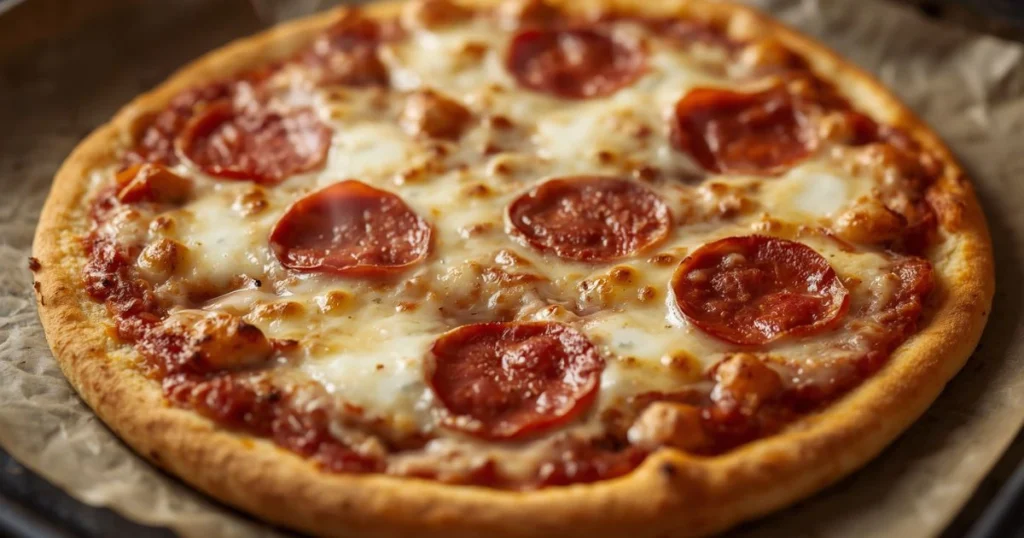 Adding toppings to the cottage cheese pizza crust