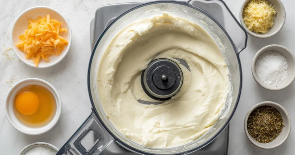 Blending cottage cheese until completely smooth
