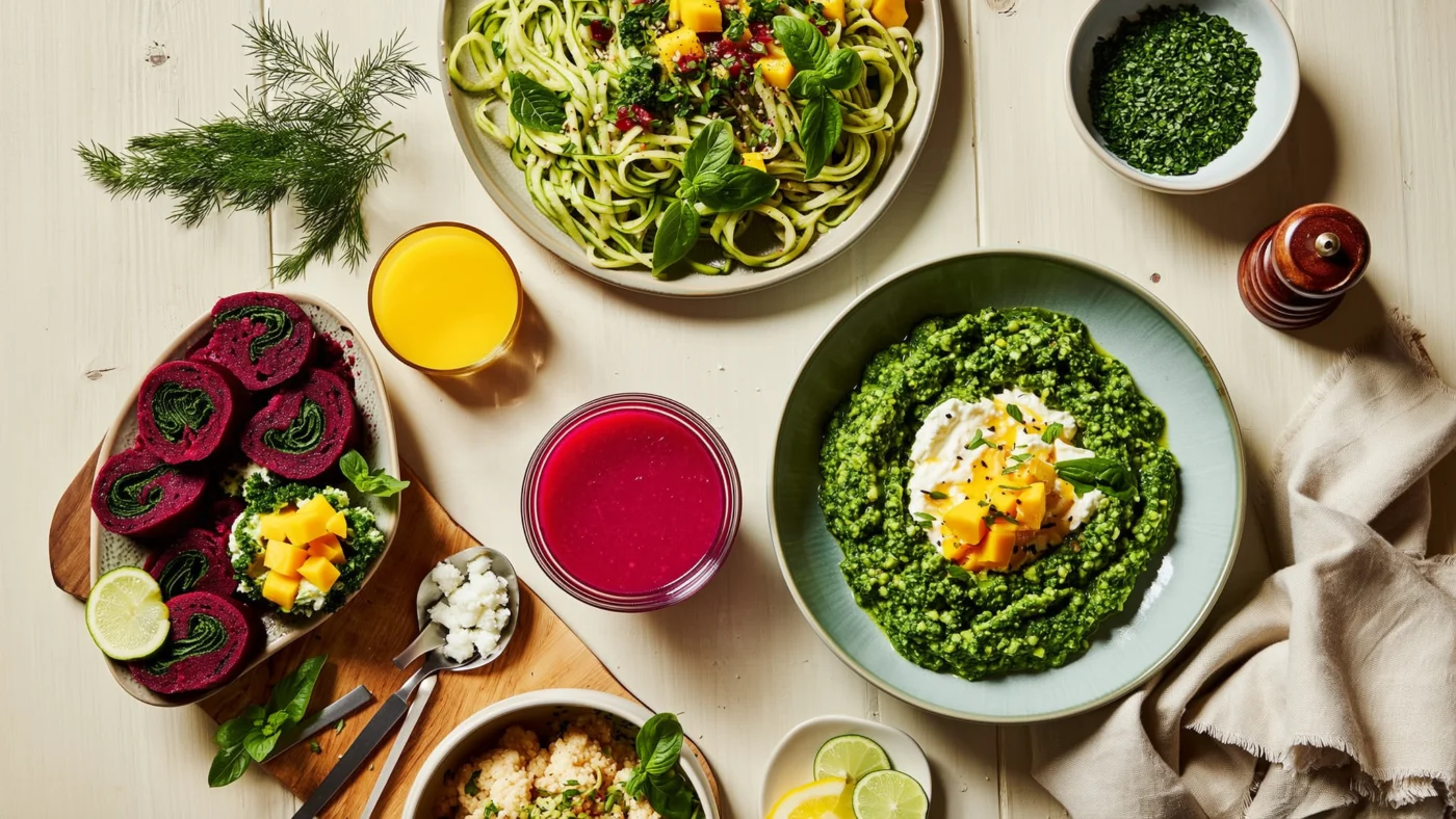 Easy Raw Cuisine Recipes: colorful vegetarian raw dishes to make at home